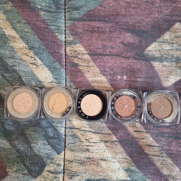 ✨ L’Oréal 5 PC Infallible Eyeshadow Bundle – Neutral Shimmers Lightly Swachted✨ - Picture 1 of 2